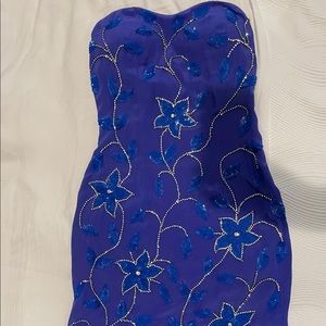 Silk Tube Dress with Swarovski crystal and sequin